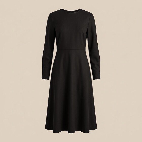Black midi dress