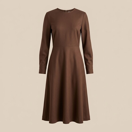 Brown midi dress