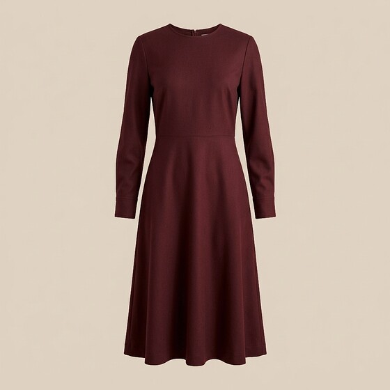 Burgundy midi dress